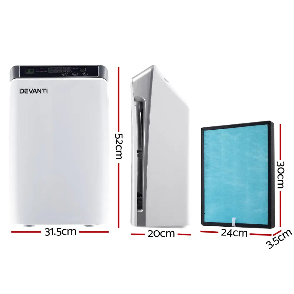 Devanti Air Purifier 4 Stage HEPA w/Replacement Filter - Appliances > Aroma Diffusers & Humidifiers