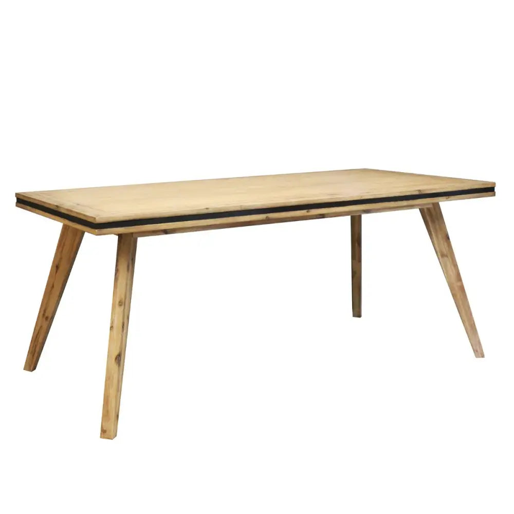 Dining Table 180cm Medium Size Solid Acacia Wooden Frame in Silver Brush Colour - Furniture > Dining