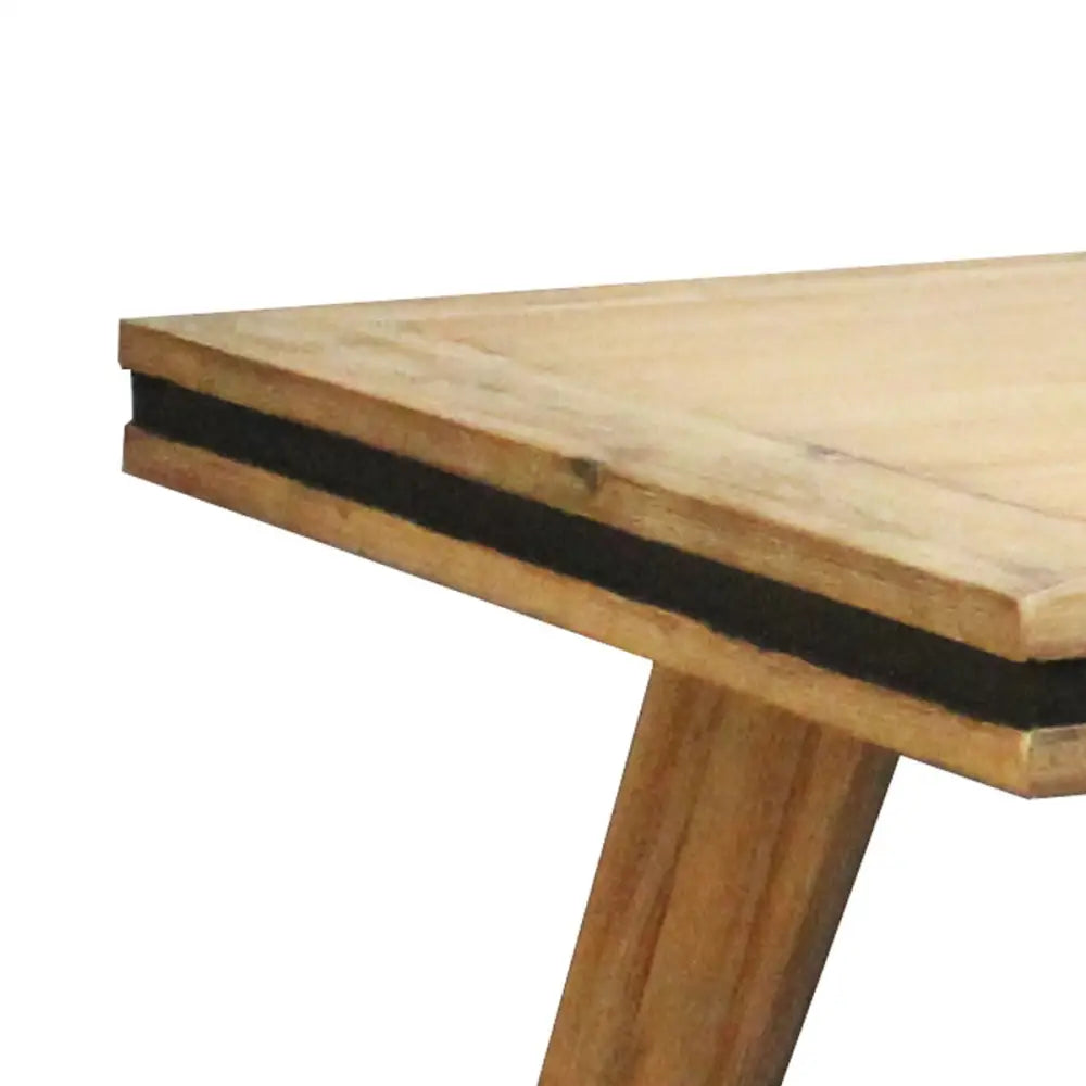 Dining Table 180cm Medium Size Solid Acacia Wooden Frame in Silver Brush Colour - Furniture > Dining