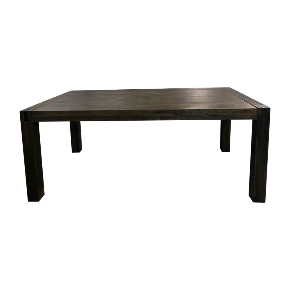 Dining Table 210cm Large Size with Solid Acacia Wooden Base in Chocolate Colour - Furniture > Dining