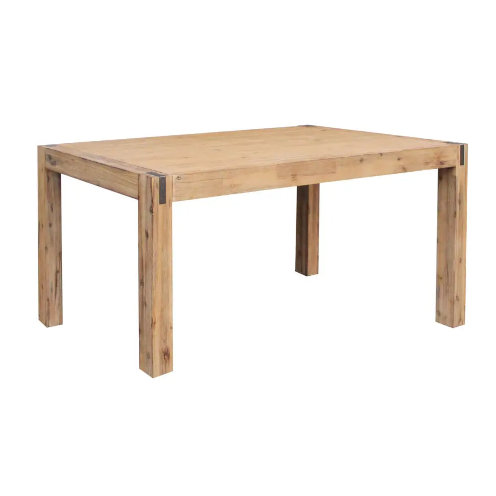 Dining Table 210cm Large Size with Solid Acacia Wooden Base in Oak Colour - Furniture > Dining