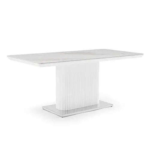 Dining Table Ceramic Table Top MDF Stainless Steel feet - Furniture > Dining > Dining Tables