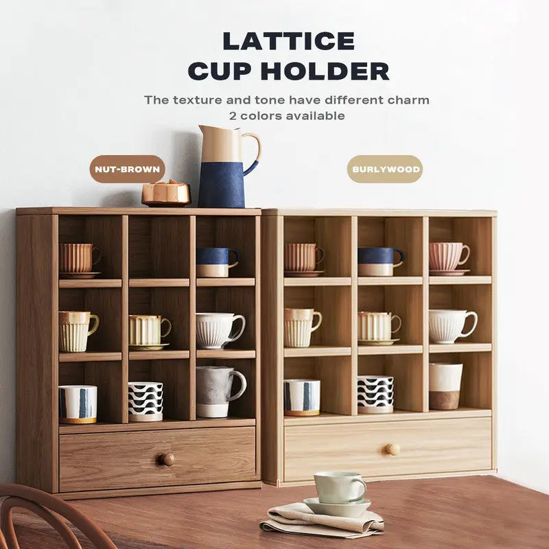DISPLAY STAND TEA CUP SHELFING FURNITURE CUBE CABINET W/ DRAWERS - Appliances > Kitchen Appliances