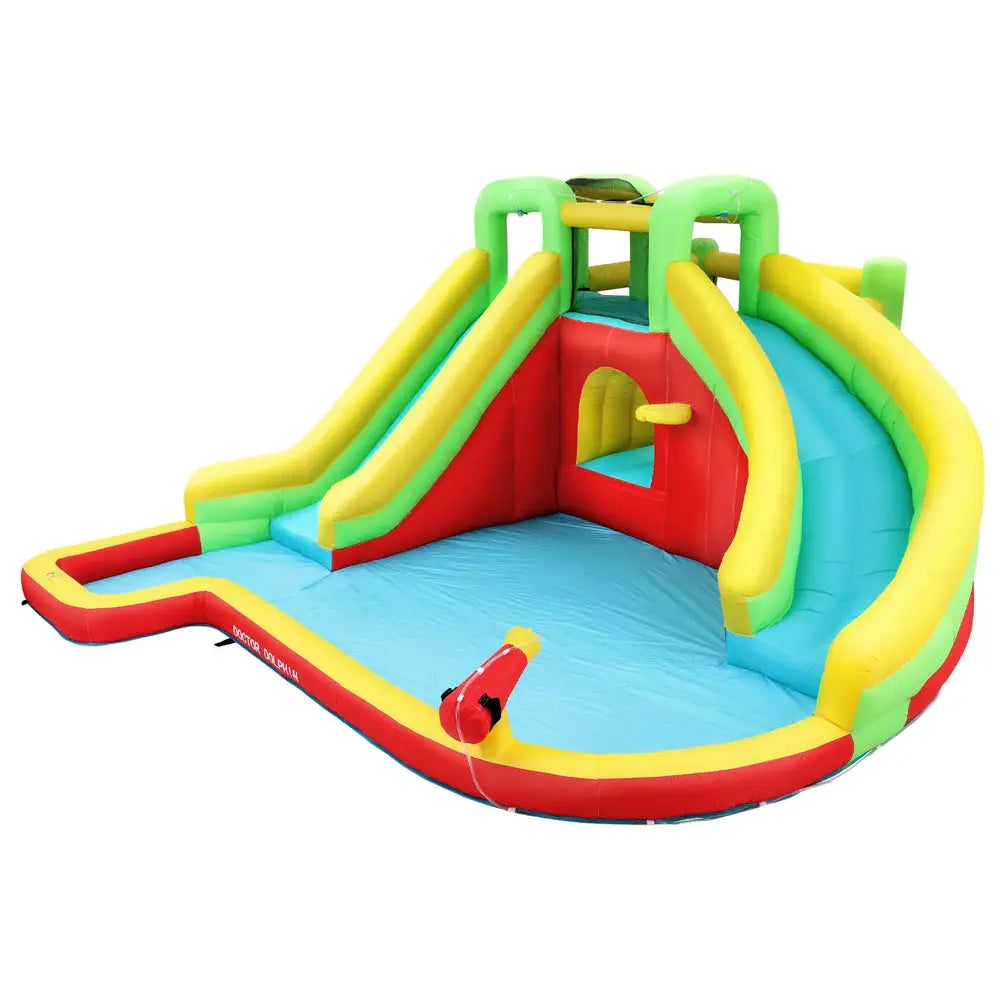 Doctor Dolphin Kids Inflatable Pool Water Slide Park Jumping Castle 575X445CM - Baby & Kids > Baby & Kid’s Toys >