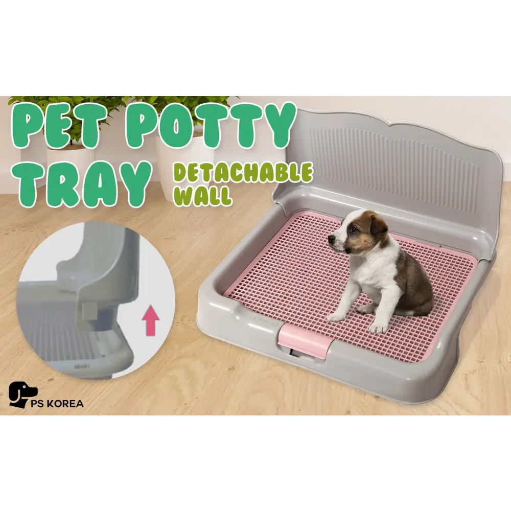 Dog Pet Potty Tray Training Toilet Detachable Wall T2 GREY - Pet Care > Dog Supplies > Dog Training Aids
