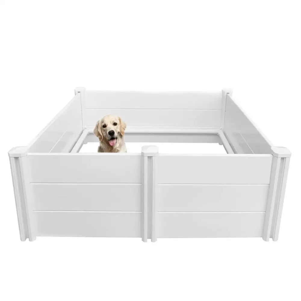 Dog Whelping Box 1.15m x 1.15m x 0.48m - Puppy Birthing PVC Pen - Pet Care > Dog Supplies > Dog Playpens & Gates