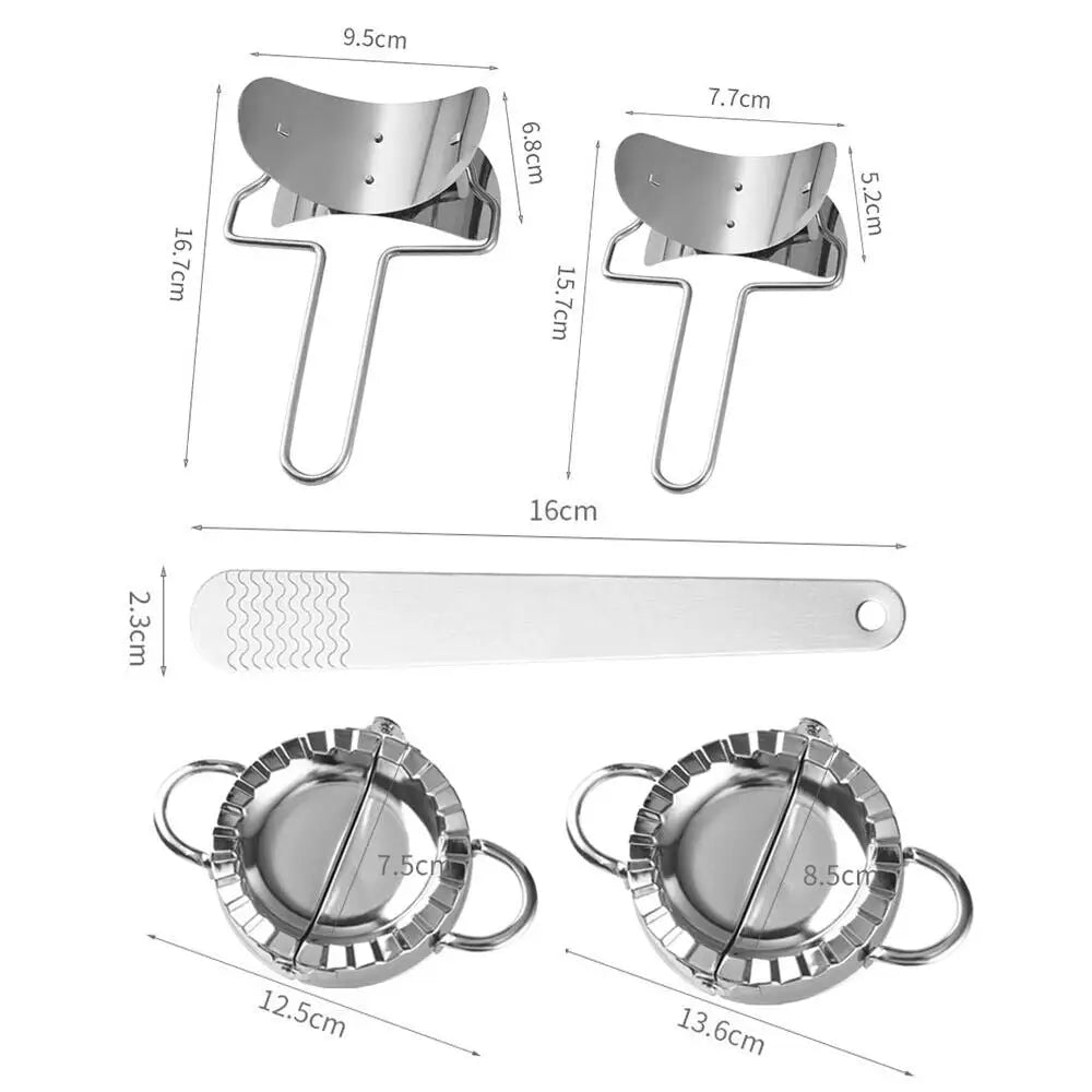 Dumpling Maker Set Stainless Steel Dough Press Making Mold Mould Tool AU - Home & Garden > Kitchenware
