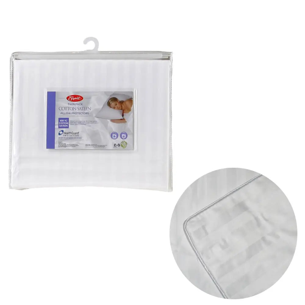 Easyrest 400TC Cotton Sateen Twin Pack Standard Pillow Protectors - Home & Garden > Bedding > Pillowcases
