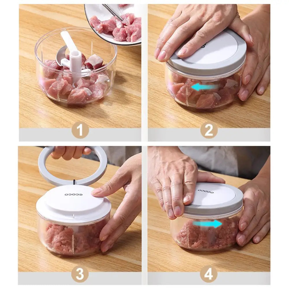 Ecoco Easy Chopper Mincer Mixer Slicer Dicer Blender Cutter Shredder For Onion Garlic 200 Black - Home & Garden >