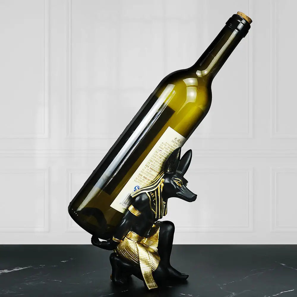 Egyptian Anubis Dog Wine Rack – Unique Resin Wine Holder for Home Decor - Home & Garden > Decor > Vases & Table Decor