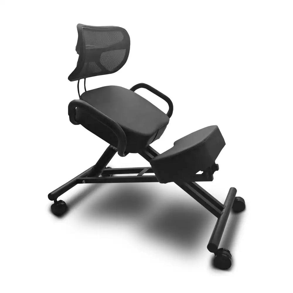 EKKIO Adjustable Ergonomic Office Kneeling Chair with Backrest (Black) EK-KC-101-TH - Furniture > Office