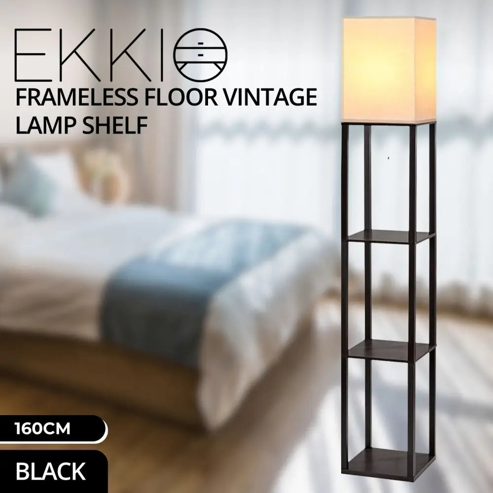 EKKIO Frameless Floor Vintage Lamp Shelf 160CM (Black) EK-FLS-101-MY - Home & Garden > Decor