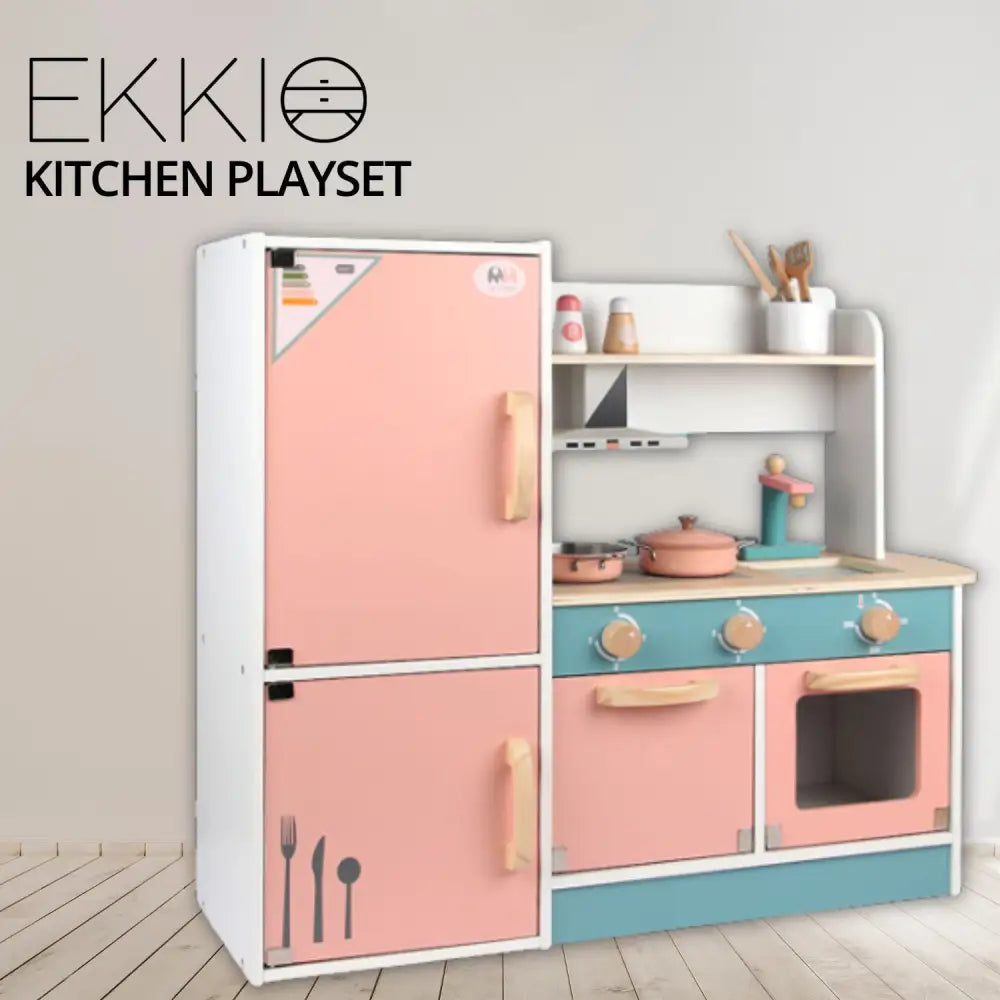 EKKIO Wooden Kitchen Playset for Kids (Refrigerator Kitchen Set) EK-KP-105-MS - Baby & Kids > Kid’s Furniture
