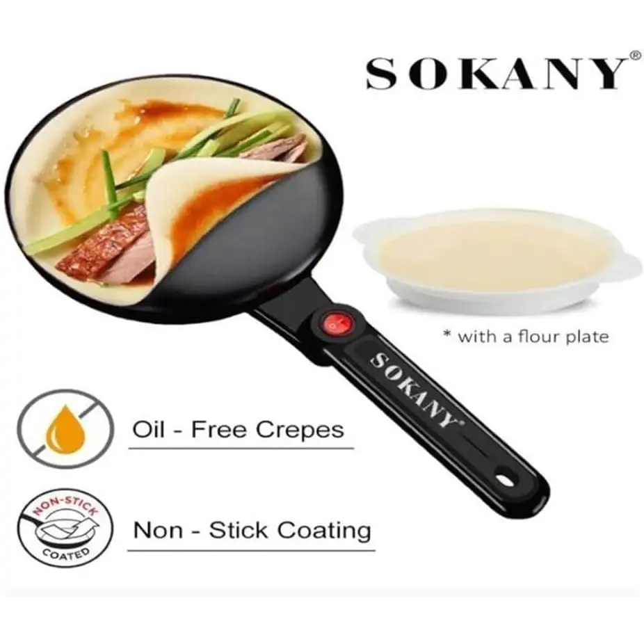 Electric Crepe Maker Frying Griddle Non Stick Pancake maker Baking Pan - Home & Garden > Kitchenware > Skillets &
