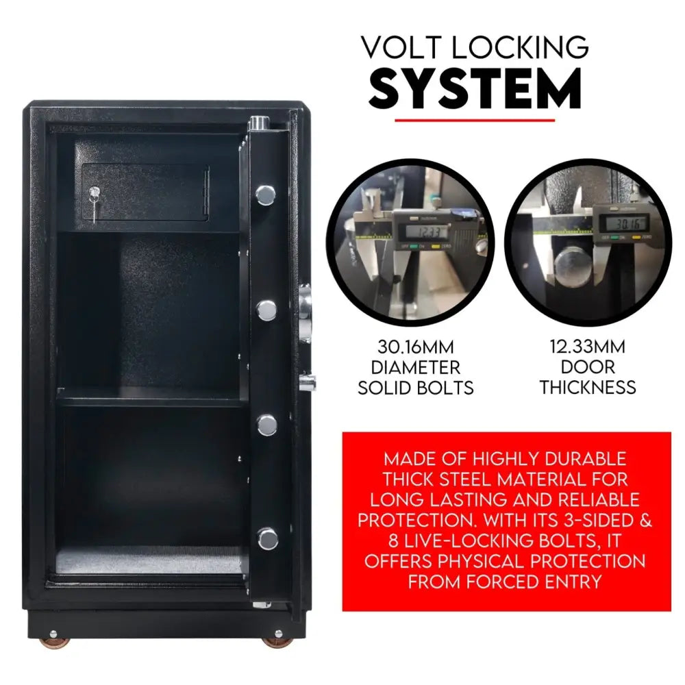 Electronic Digital Safe Box Fire Proof Safe Heavy Duty Key Lock Security 118L - Home & Garden > Storage
