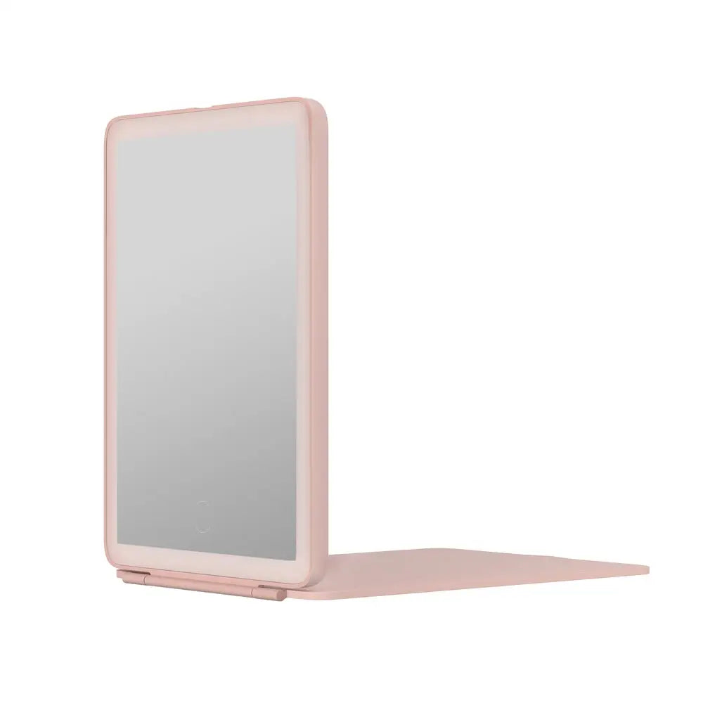 Embellir Compact Makeup Mirror w/ LED Light Portable Foldable Travel Beauty Pink - Health & Beauty > Makeup > Makeup