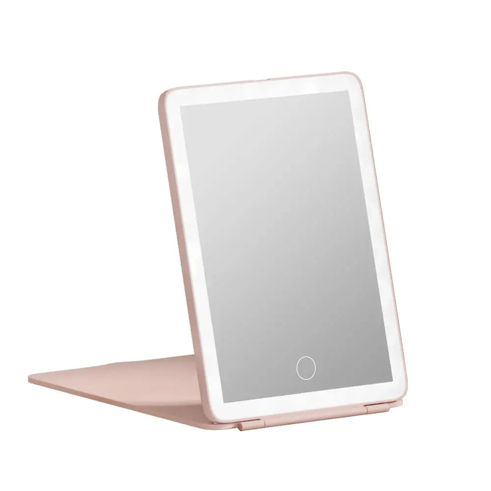 Embellir Compact Makeup Mirror w/ LED Light Portable Foldable Travel Beauty Pink - Health & Beauty > Makeup > Makeup