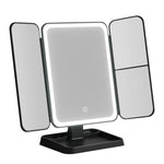 Embellir LED Makeup Mirror Tri-fold Lighted Vanity Mirrors 1X2X3X Magnifications - Health & Beauty > Makeup > Makeup
