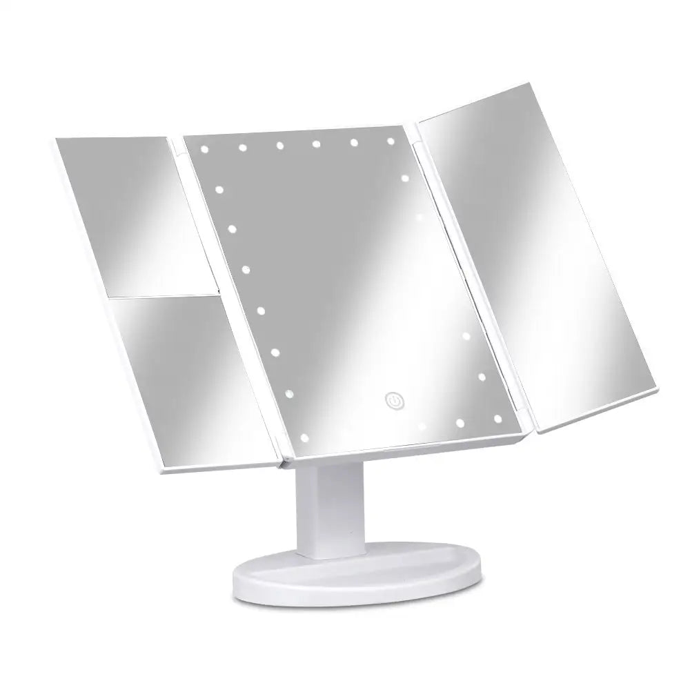 Embellir Makeup Mirror 1X2X3X Magnifying with 22 LED light Tri-fold Storage - Health & Beauty > Makeup Mirrors