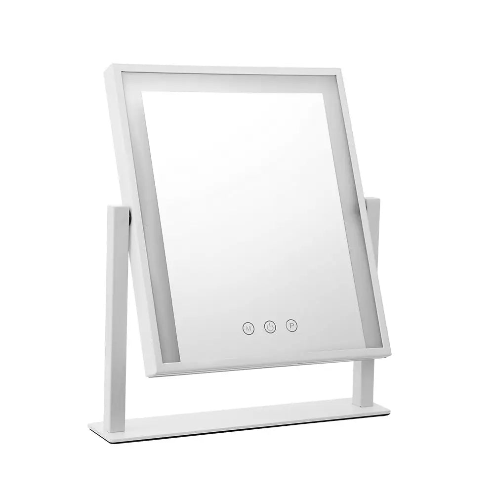 Embellir Makeup Mirror 30x40cm Hollywood Vanity with LED Light Rotation White - Health & Beauty > Makeup > Makeup