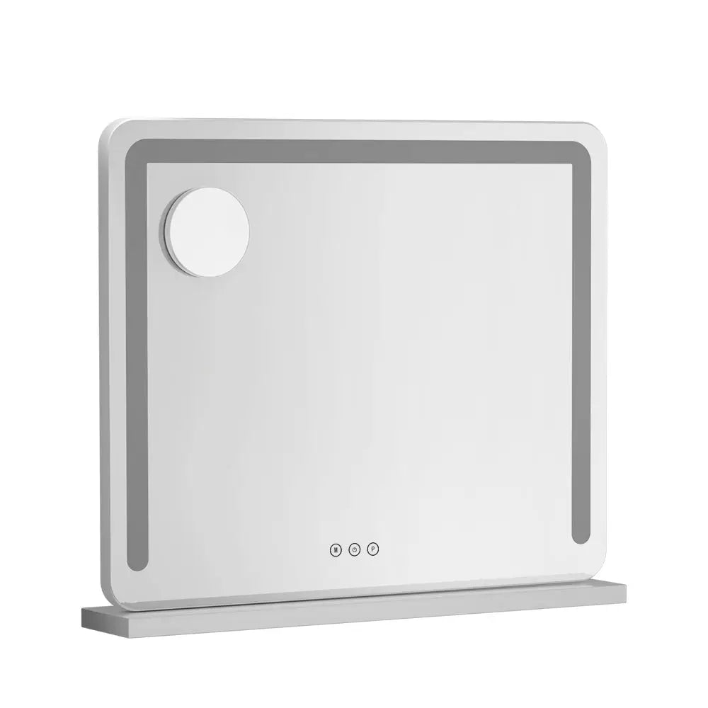 Embellir Makeup Mirror 60x50cm Hollywood Vanity with LED Light Tabletop White - Home & Garden > Decor > Mirrors