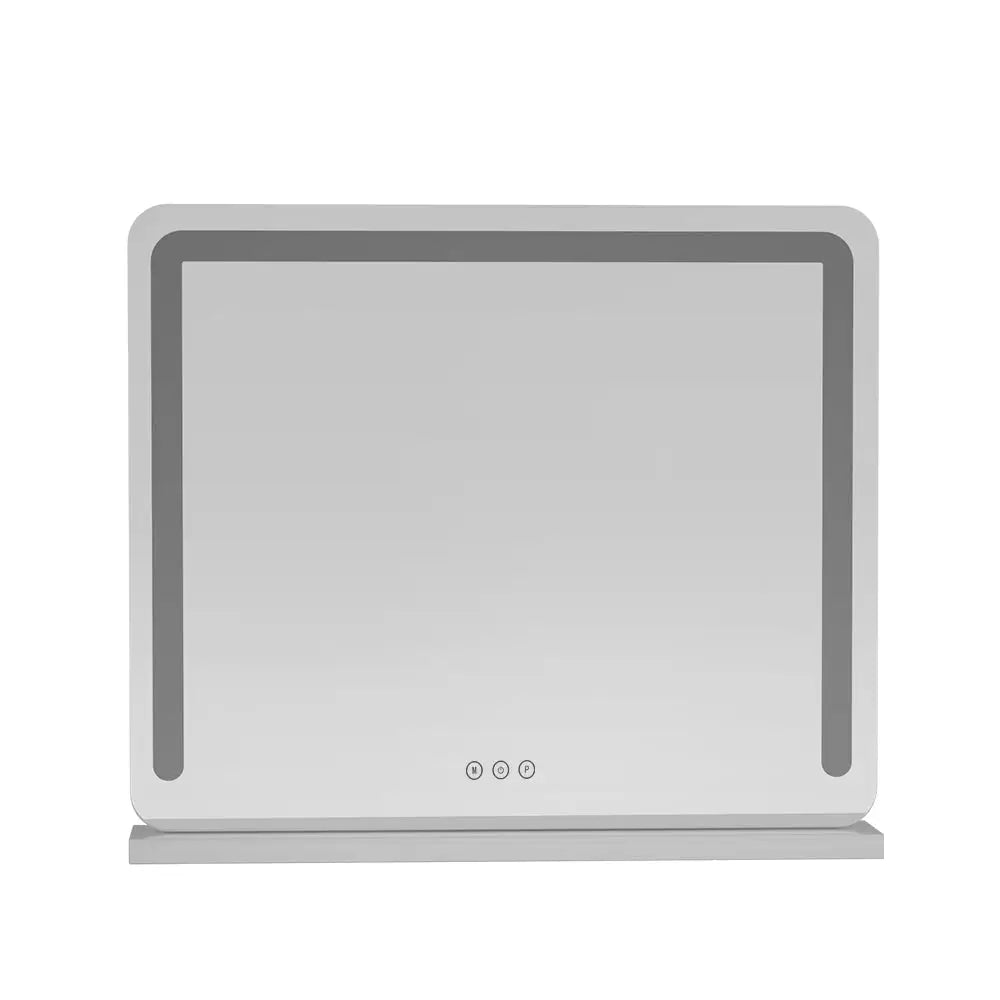 Embellir Makeup Mirror 60x50cm Hollywood Vanity with LED Light Tabletop White - Home & Garden > Decor > Mirrors