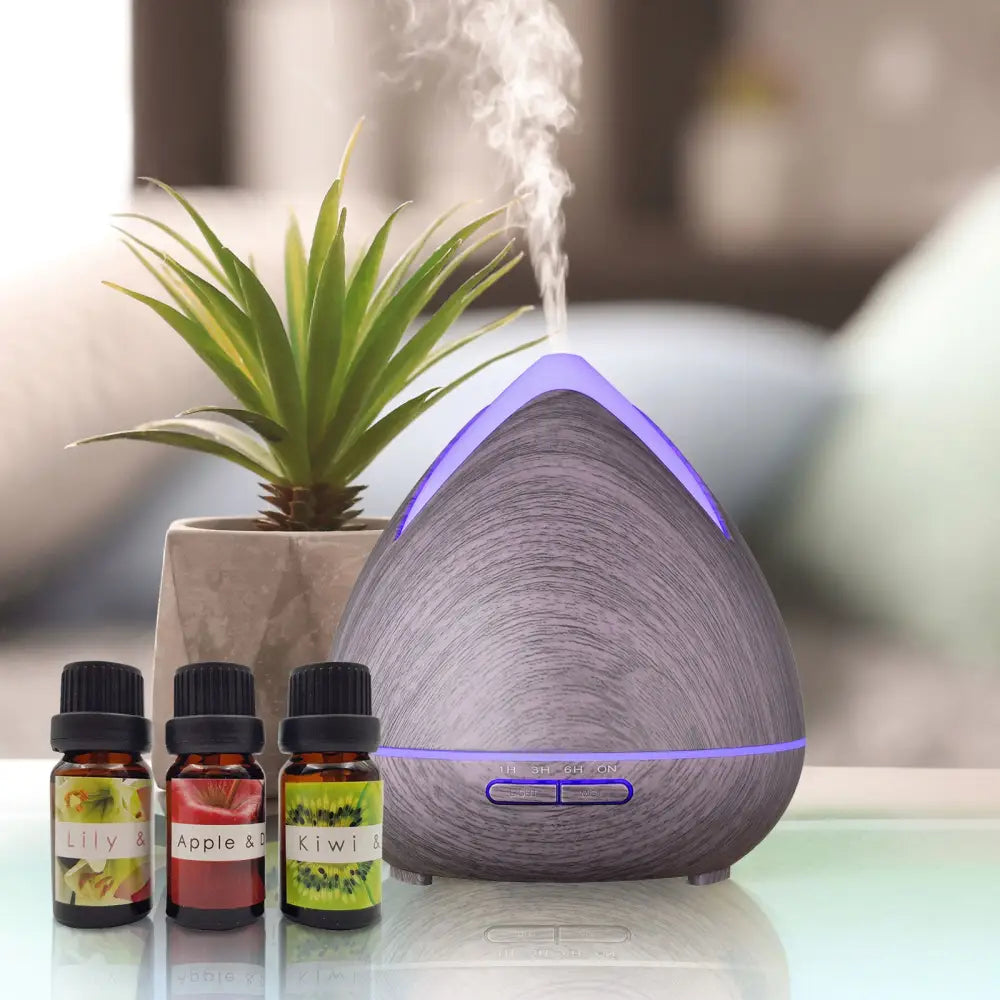 Essential Oils Ultrasonic Aromatherapy Diffuser Air Humidifier Purify 400ML - Violet - Appliances > Aroma Diffusers &
