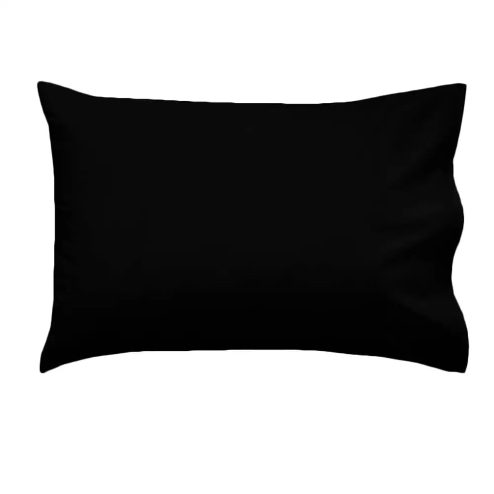 Essentially Home Living Polyester Cotton Queen Pillowcase 53 x 78 cm Black - Home & Garden > Bedding