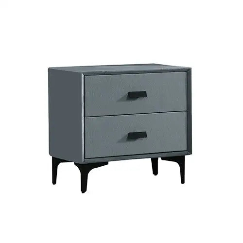 Estella Bedside Table MDF Construction Fabric Upholstery Iron Feet - Furniture > Bar Stools & Chairs > Arm Chairs &