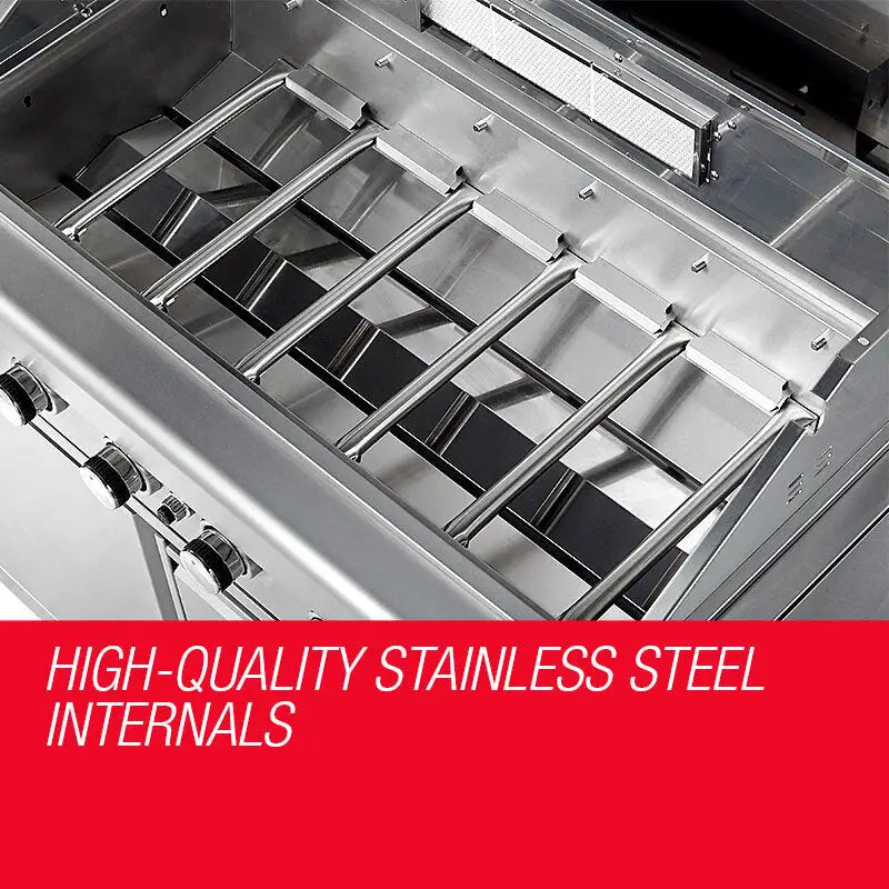 EuroGrille 8 Burner Outdoor BBQ Grill Barbeque Gas Stainless Steel Kitchen Commercial - Home & Garden > BBQ > BBQs &