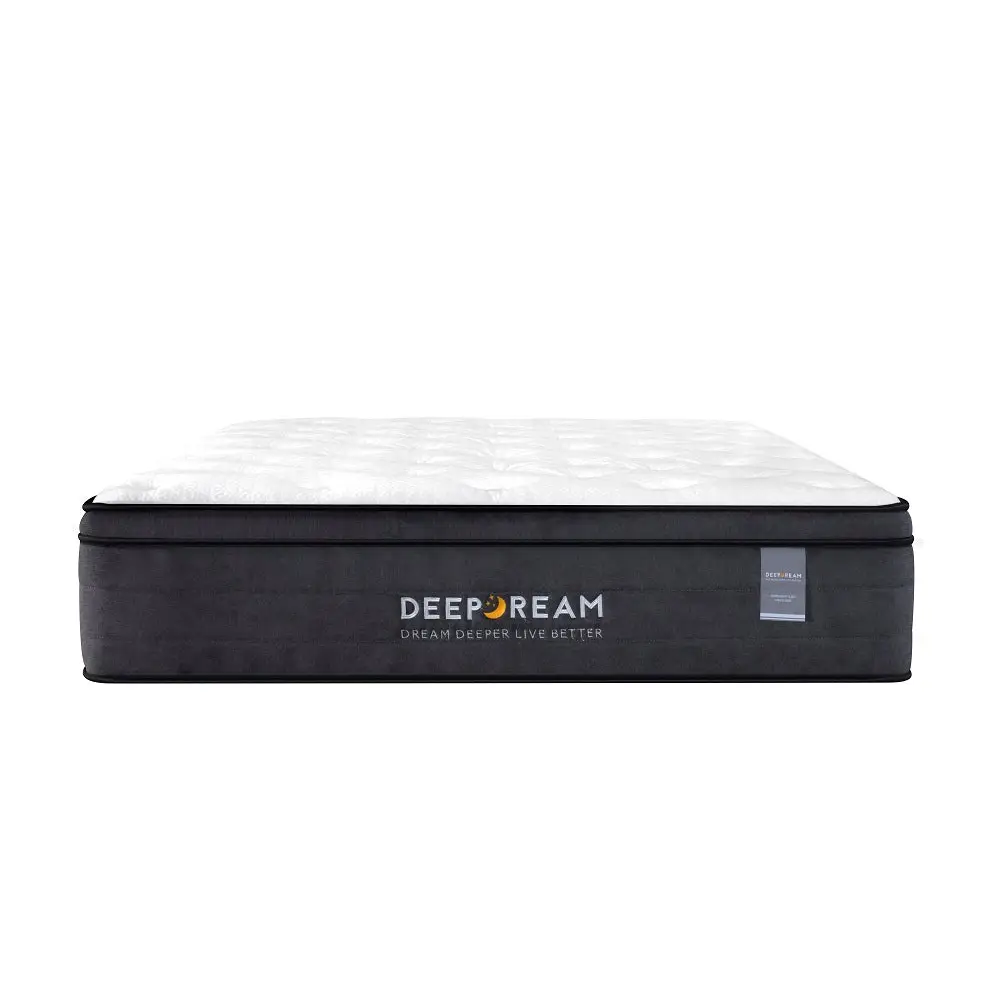Eurotop Mattress 5 Zone Pocket Spring Latex Foam 34cm - Double - Furniture > Mattresses