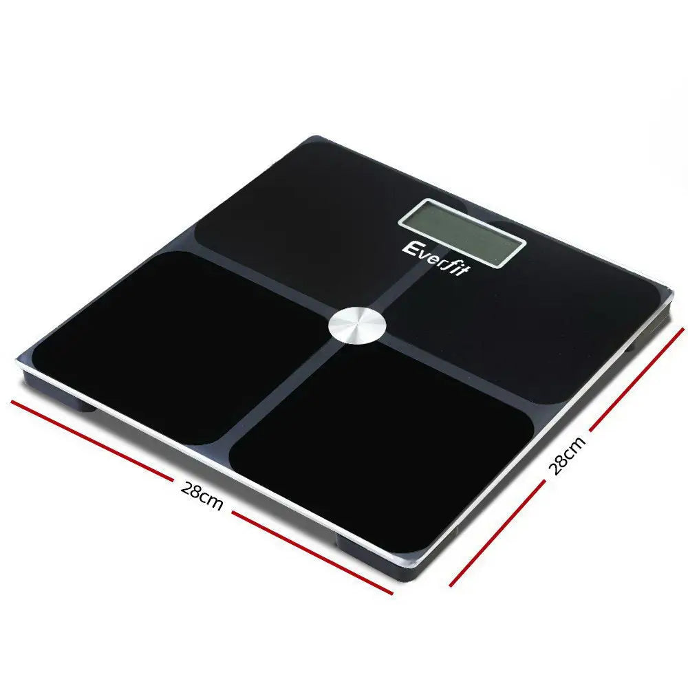 Everfit Body Fat Bathroom Scale Weighing Tracker Gym 180KG - Home & Garden > Scales > Bathroom Scales