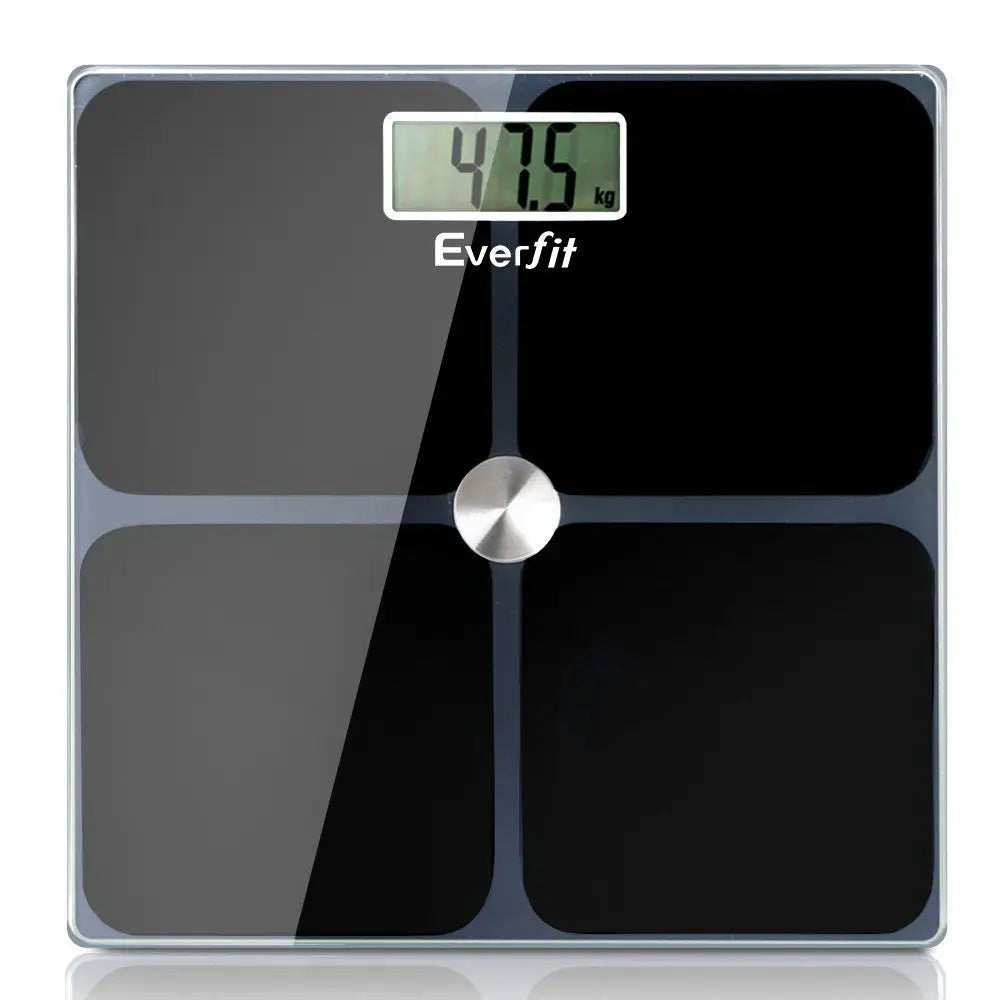 Everfit Body Fat Bathroom Scale Weighing Tracker Gym 180KG - Home & Garden > Scales > Bathroom Scales