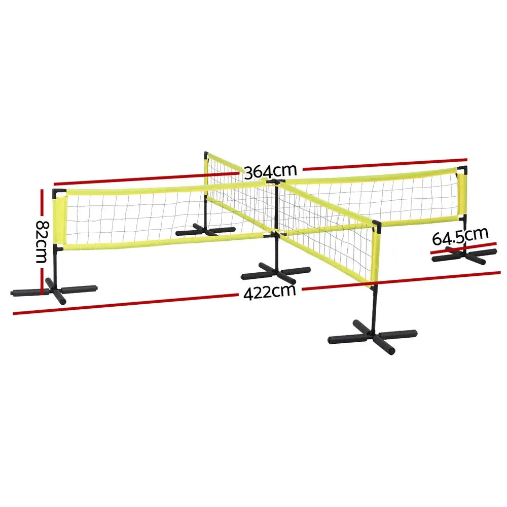 Everfit Water Volleyball Net Set Portable Swimming Pool Nets Game 4 Anchor Bags - Home & Garden > Pool & Accessories >