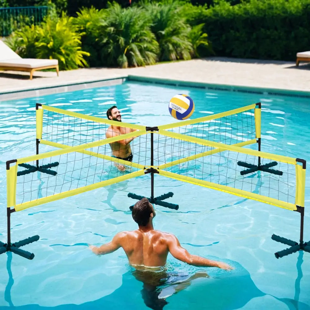 Everfit Water Volleyball Net Set Portable Swimming Pool Nets Game 4 Anchor Bags - Home & Garden > Pool & Accessories >