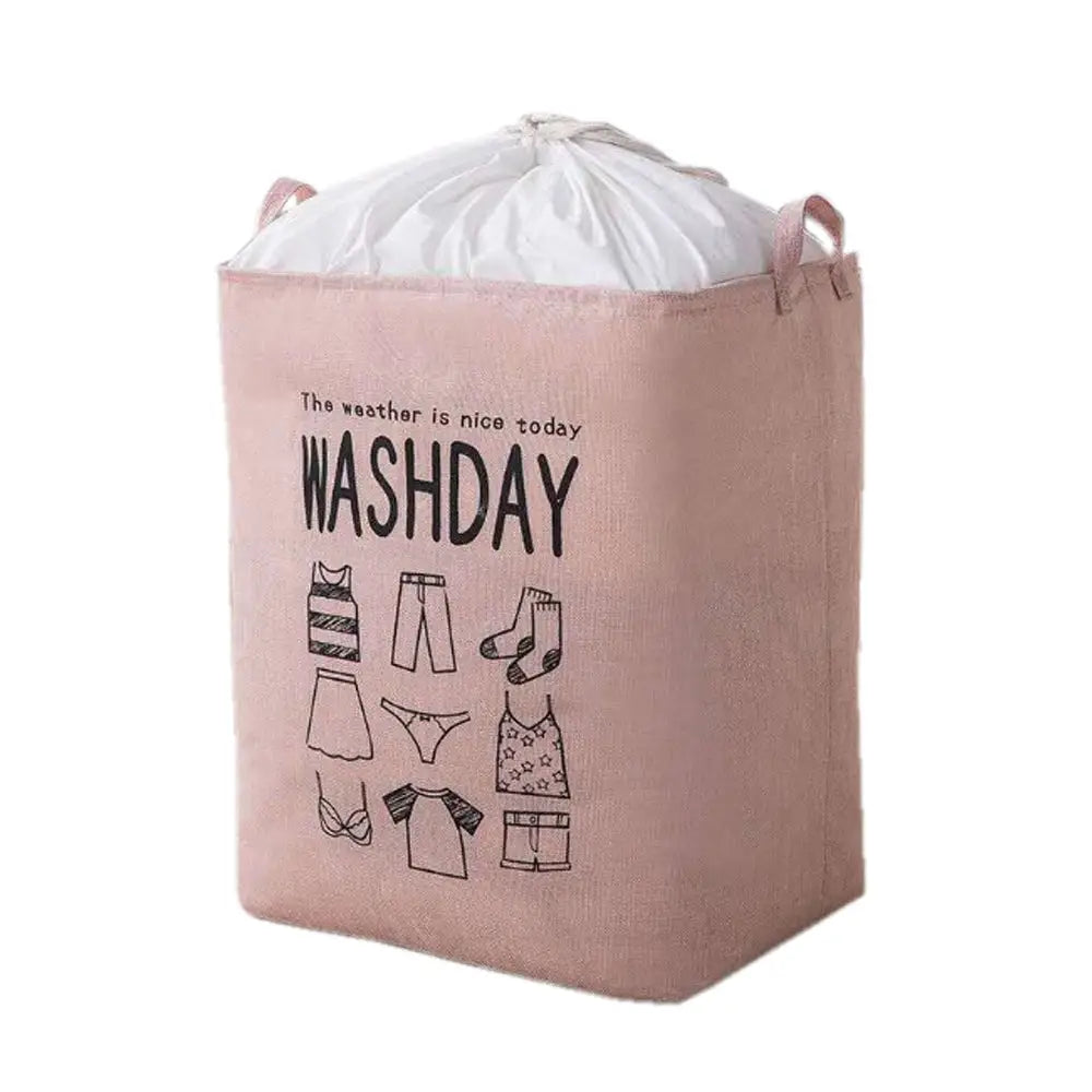 Ex-Large Capacity Collapsible Laundry Basket Foldable Washing Bin Hamper Linen (Pink) - Home & Garden > Laundry &