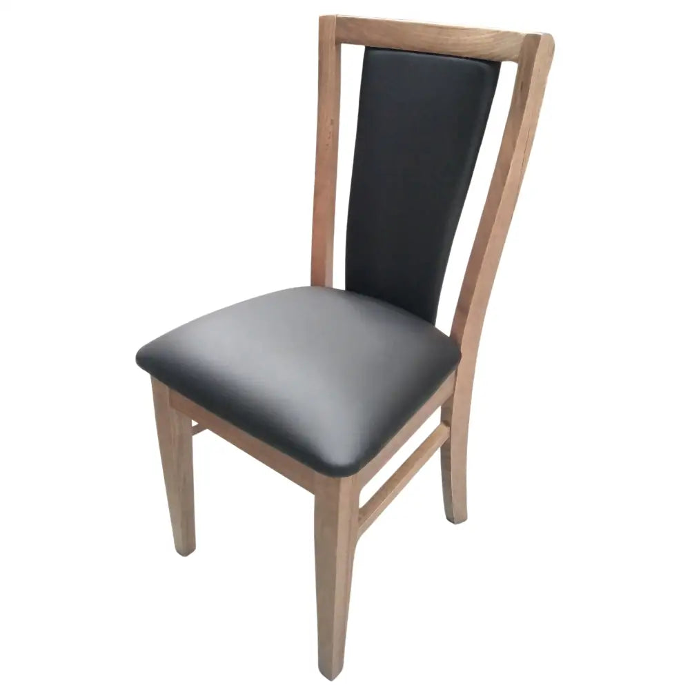 Fairmont 8pc Set Dining Chair PU Leather Seat Padded Back Solid Oak Timber Wood - Furniture > Dining
