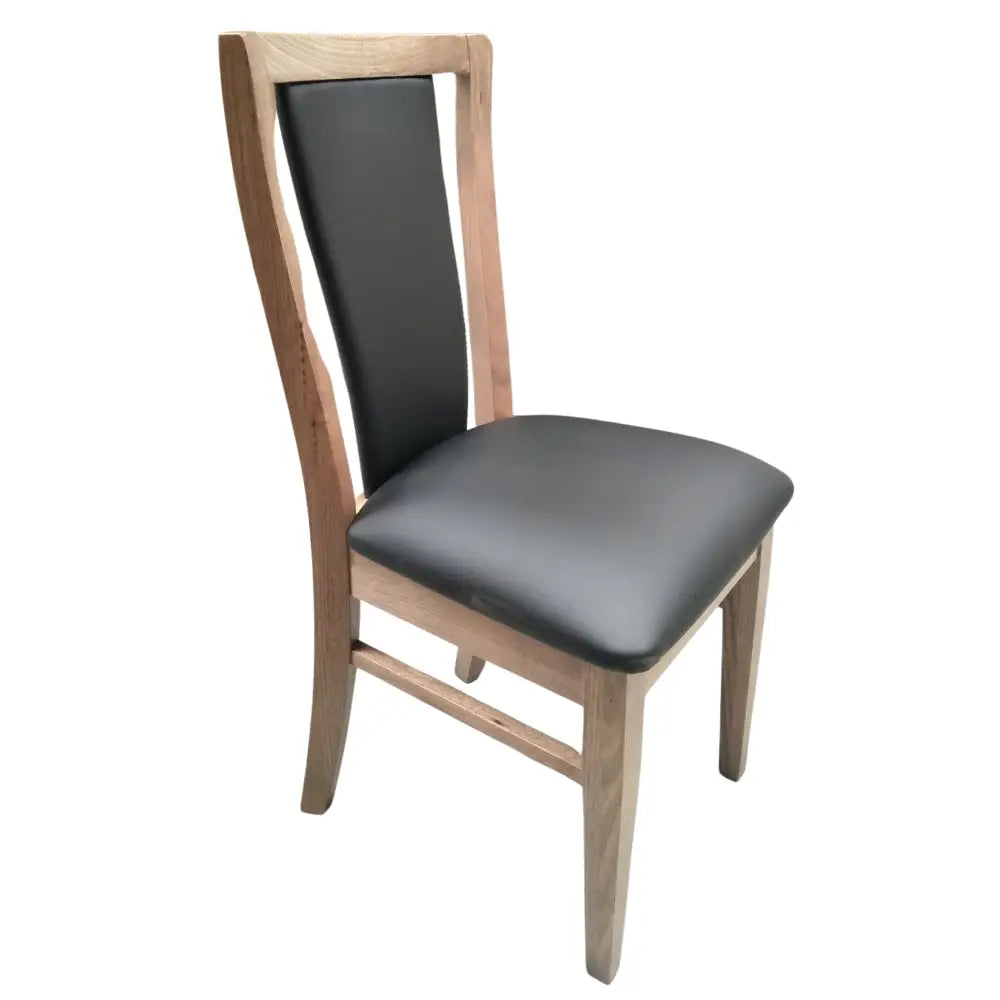 Fairmont 8pc Set Dining Chair PU Leather Seat Padded Back Solid Oak Timber Wood - Furniture > Dining