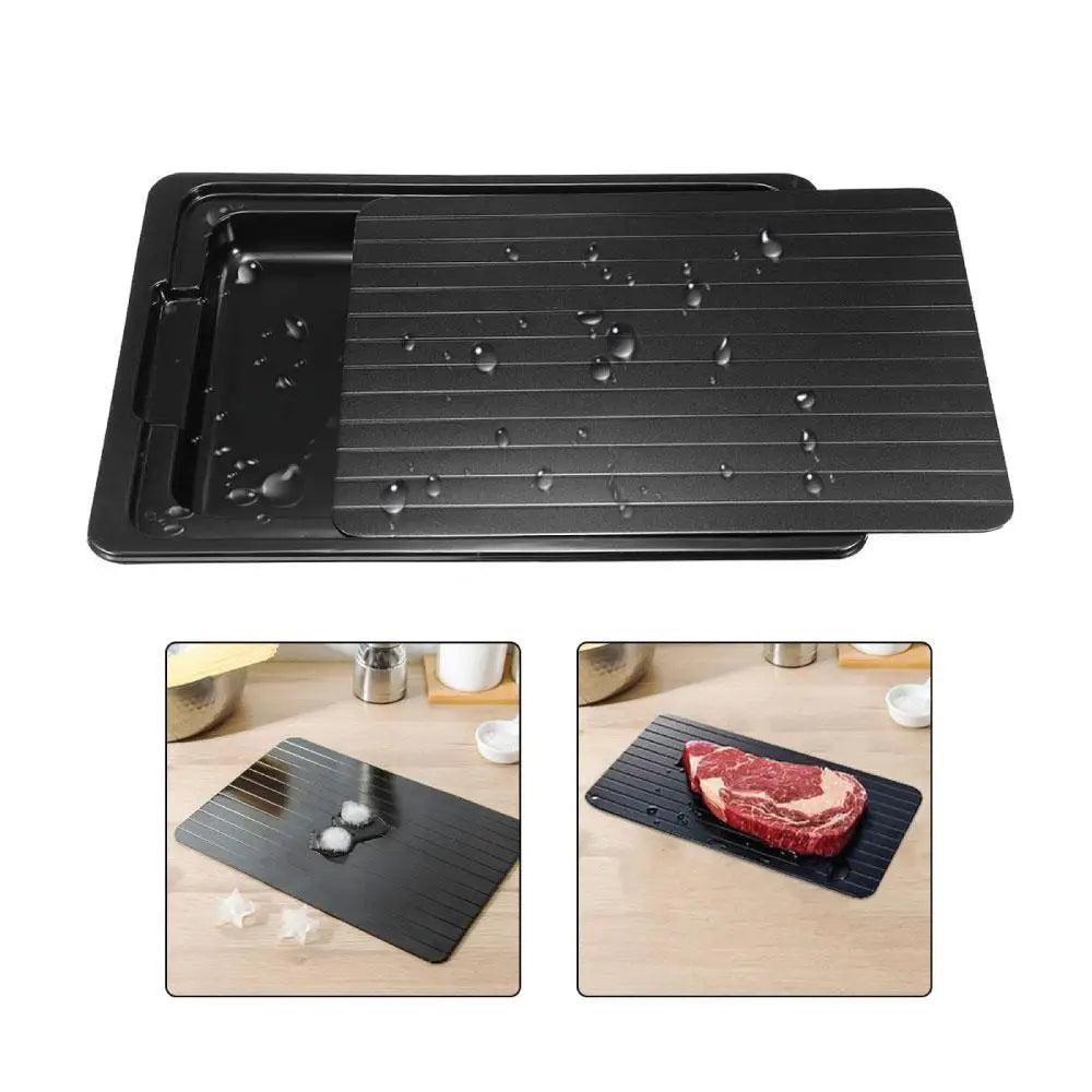 Fast Defrosting Meat Tray FDA Approved - Medium Miracle Aluminium Thawing Plate - Appliances > Kitchen Appliances