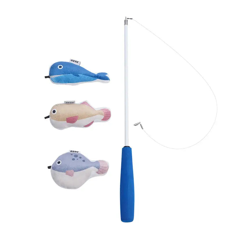 Fishing Rod Tease Cat Stick Cat Supplies Mobile Toy Set - Pet Care > Toys > Cat Toys