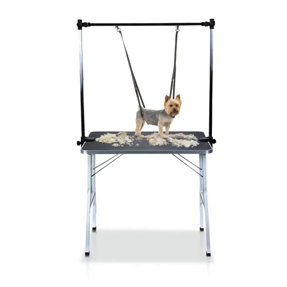 Floofi Pet Grooming Table 90cm Double Pole (Black) - Home & Garden > Shading > Umbrellas & Sunshades