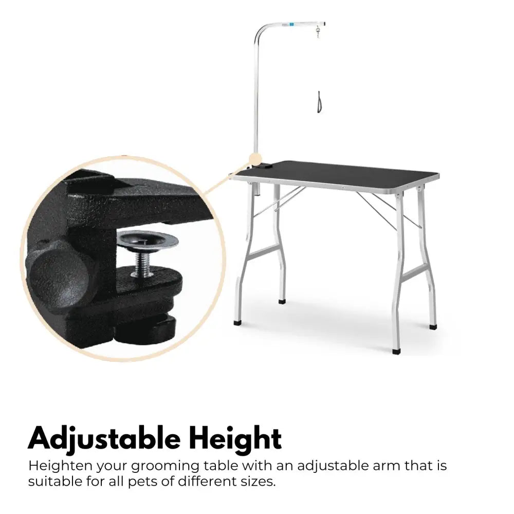 Floofi Pet Grooming Table 90cm Single Pole (Black) - Home & Garden > Shading > Umbrellas & Sunshades