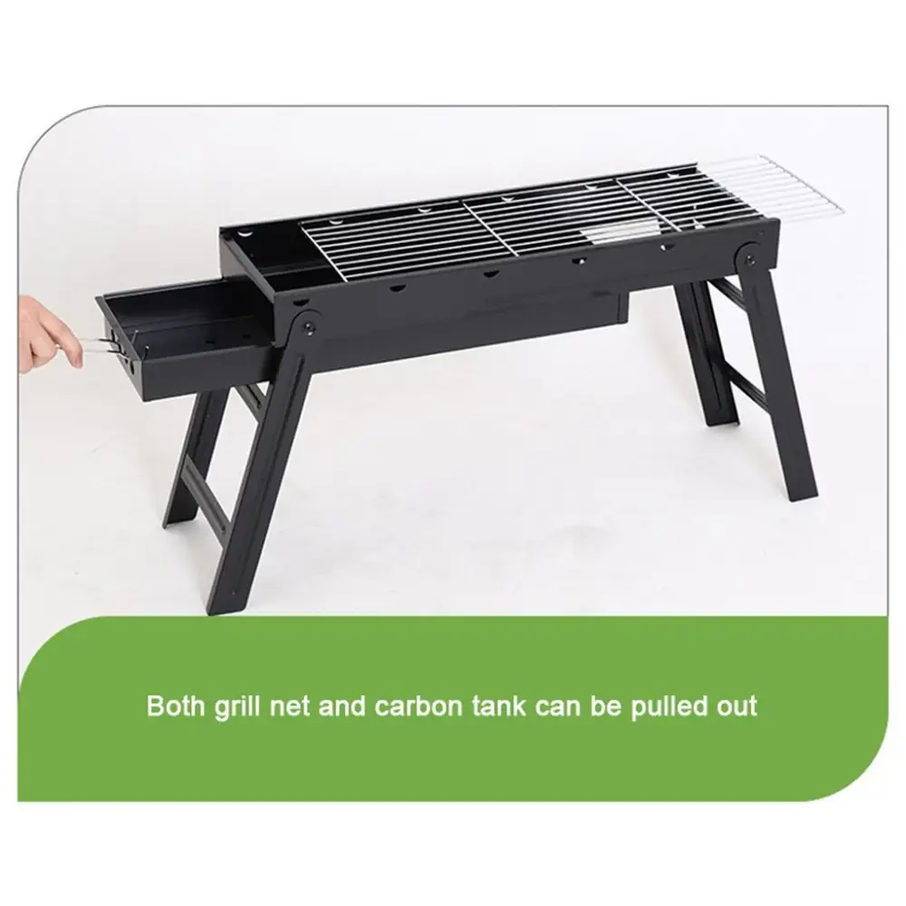 Foldable Portable BBQ Charcoal Grill Barbecue Camping Hibachi Picnic - Home & Garden > BBQ