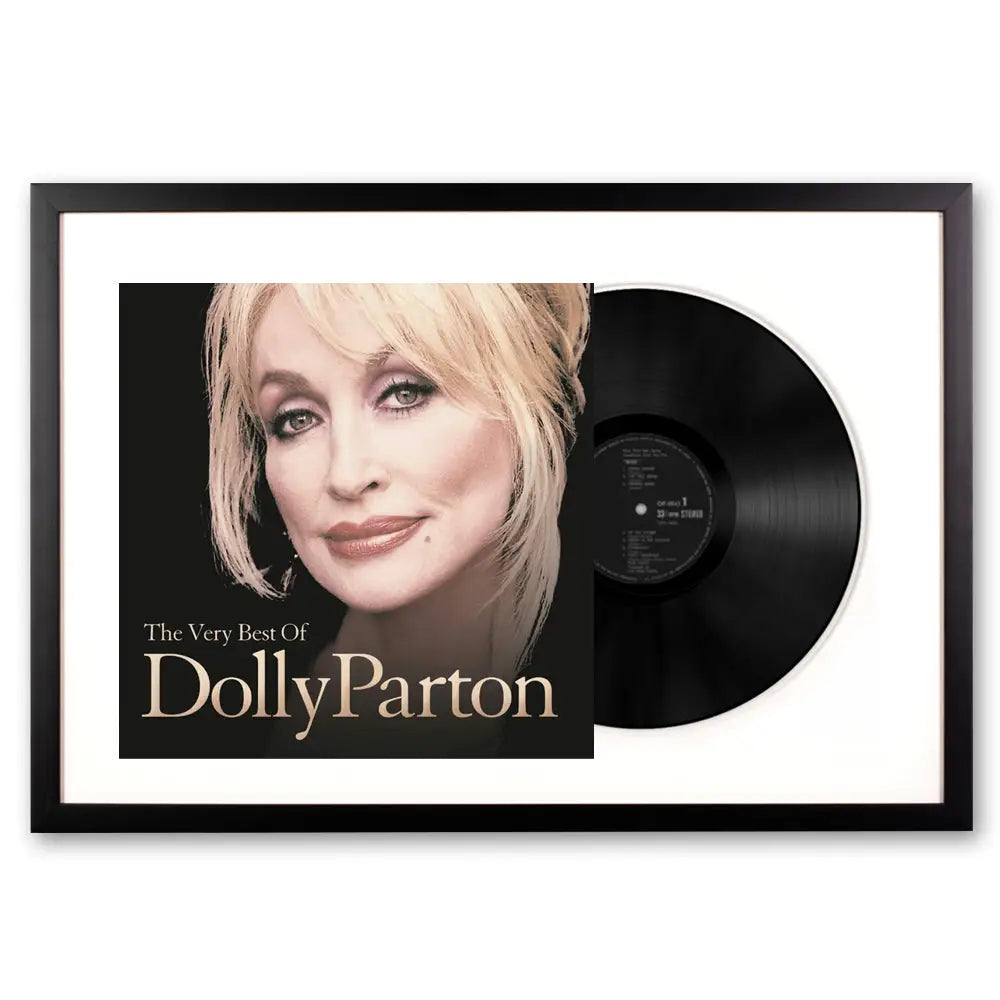 Framed Dolly Parton the Very Best of Dolly Parton Vinyl Album Art - Home & Garden > Wall Art