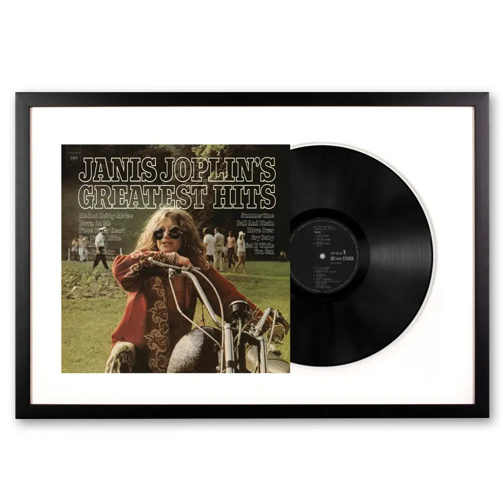 Framed Janis Joplin Janis Joplin’s Greatest Hits Vinyl Album Art - Home & Garden > Wall Art