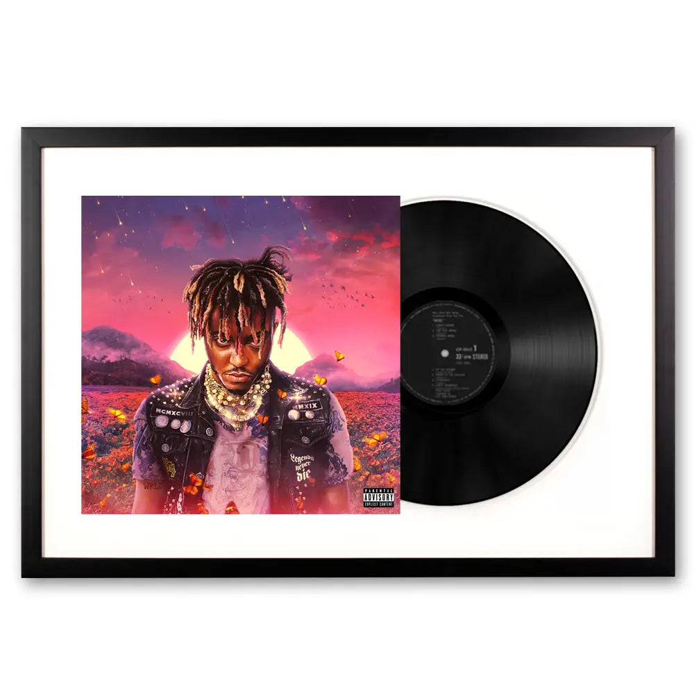 Framed Juice Wrld Legends Never Die - Double Vinyl Album Art - Home & Garden > Wall Art