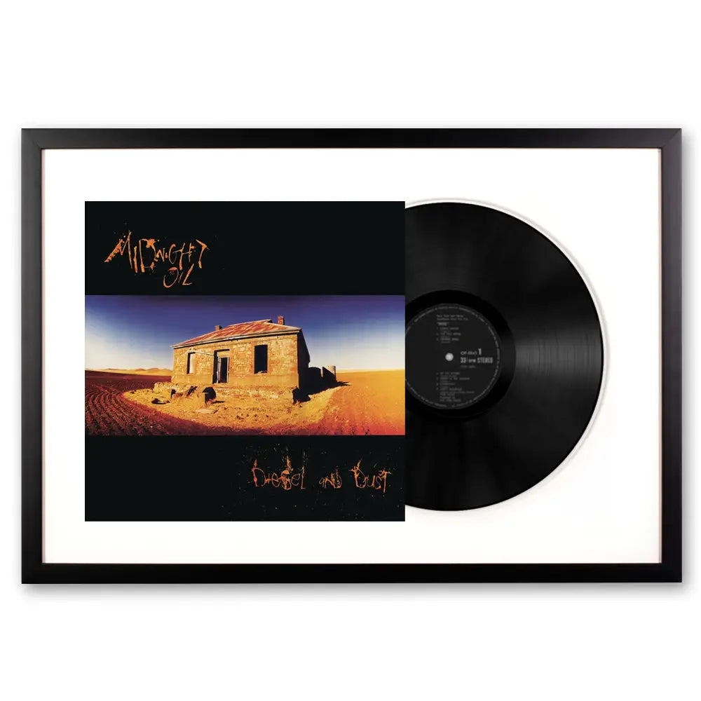 Framed Midnight Oil Diesel and Dust Vinyl Album Art - Home & Garden > Wall Art