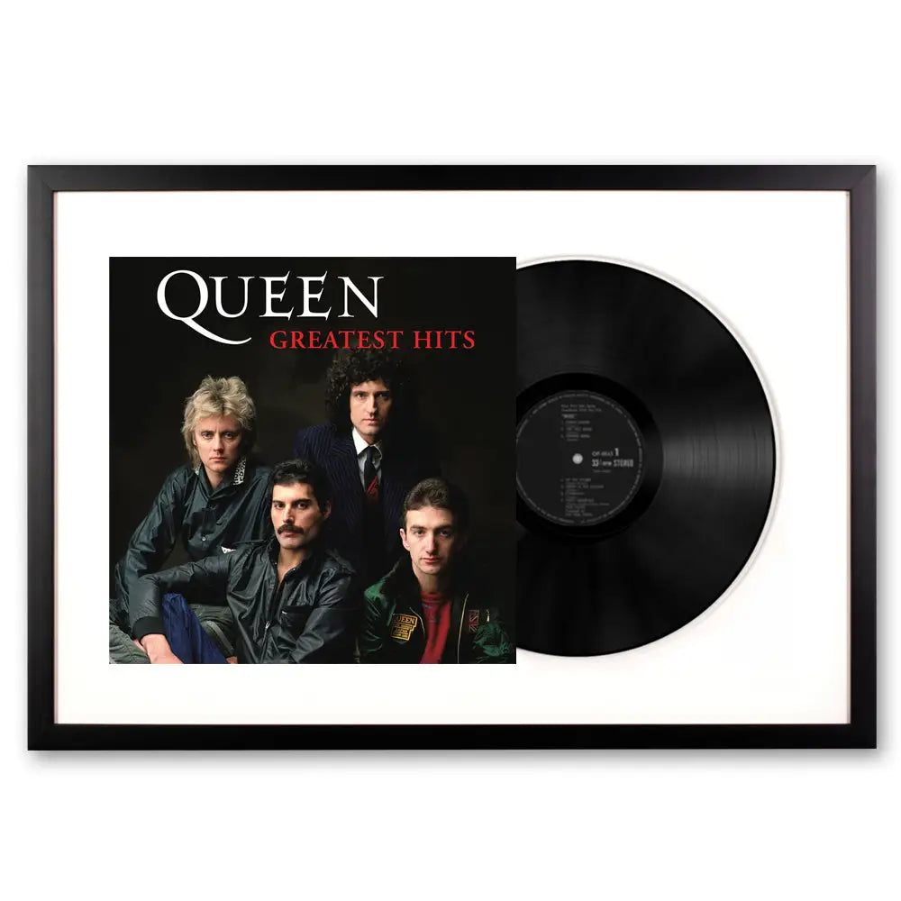 Framed Queen Greatest Hits - Double Vinyl Album Art - Home & Garden > Wall Art