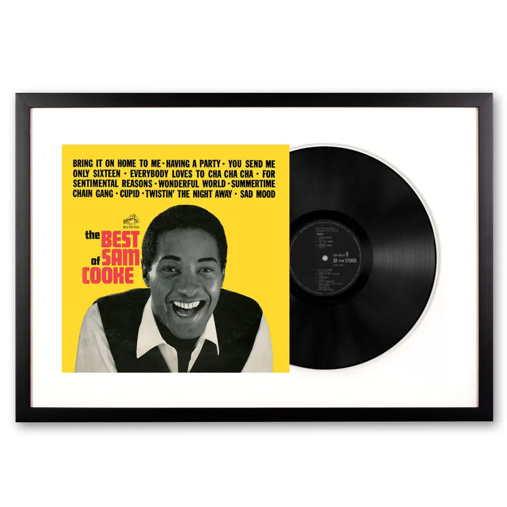 Framed Sam Cooke the Best of Sam Cooke Vinyl Album Art - Home & Garden > Wall Art
