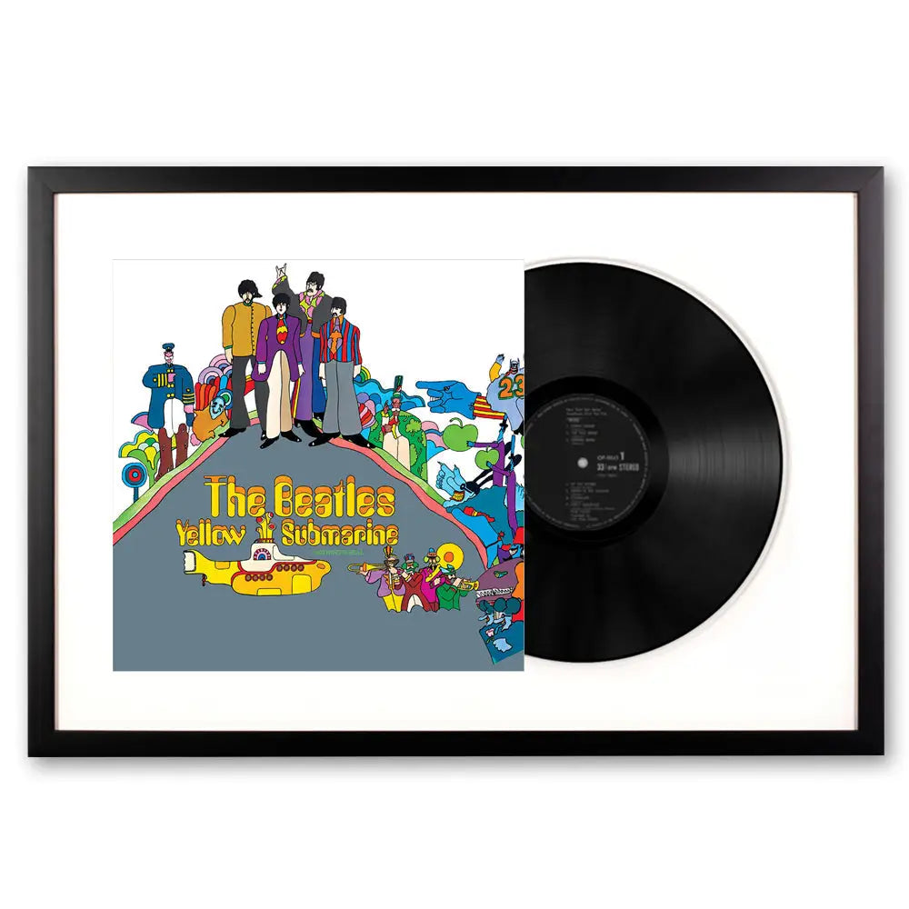 Framed The Beatles - Yellow Submarine - Vinyl Album Art - Home & Garden > Wall Art